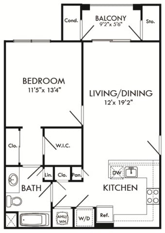 floor plan for 1700 Wisteria Pond Way, #210