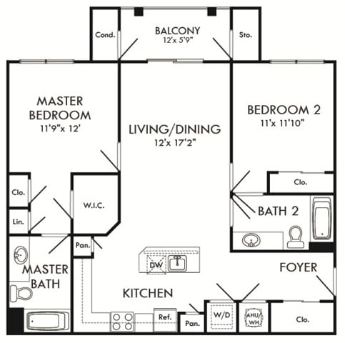 floor plan for 1700 Wisteria Pond Way, #411