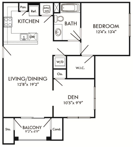 floor plan for 8400 Rosebay Lane, #102