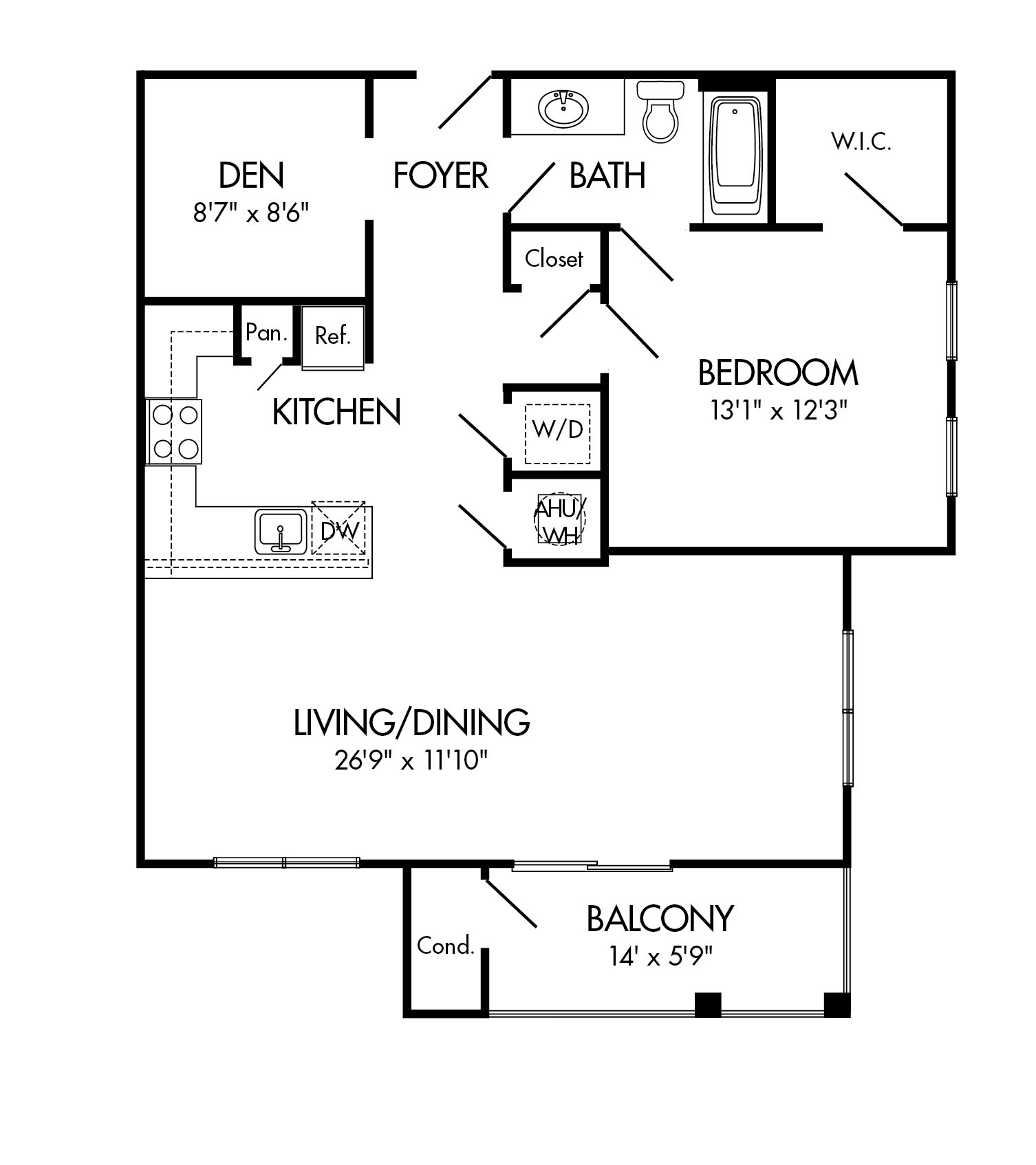 floor plan for 1711 Wisteria Pond Way, #215