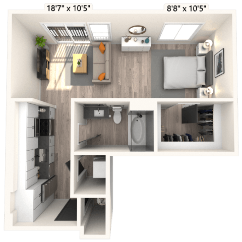 S5 0x1 612 SF-FP floor plan