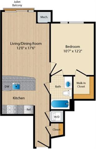 Apartment 319 floorplan