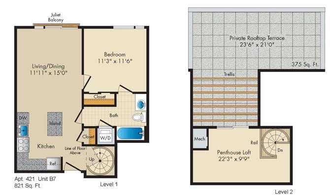 Apartment 421 floorplan