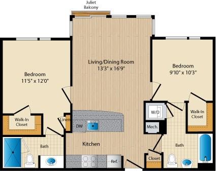 Apartment 342 floorplan