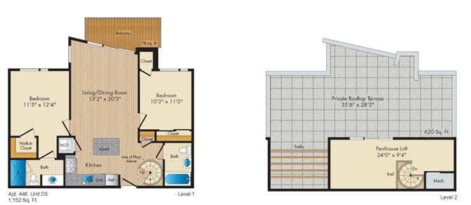 Apartment 460 floorplan