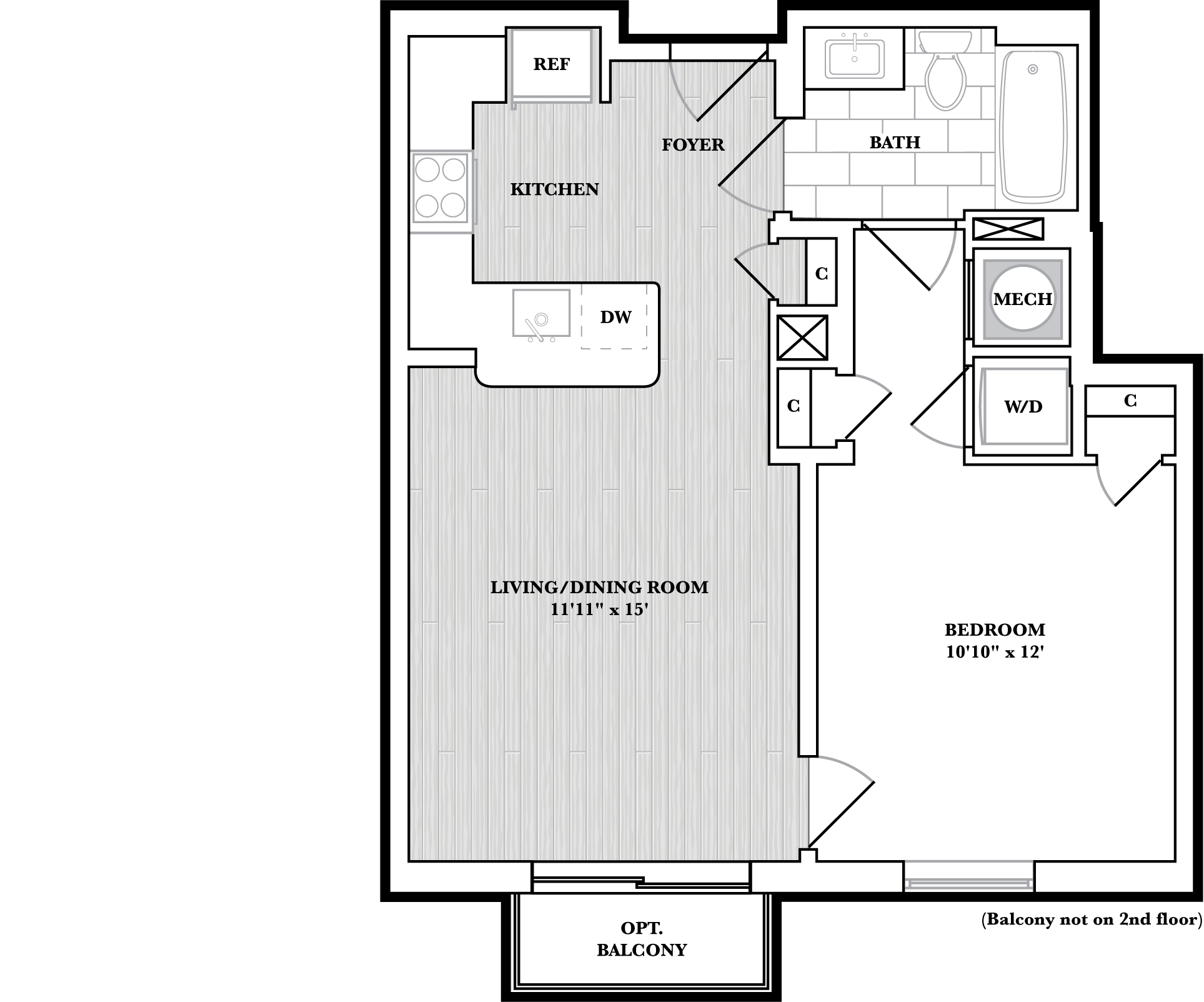 Floor Plan Image of Apartment Apt N406