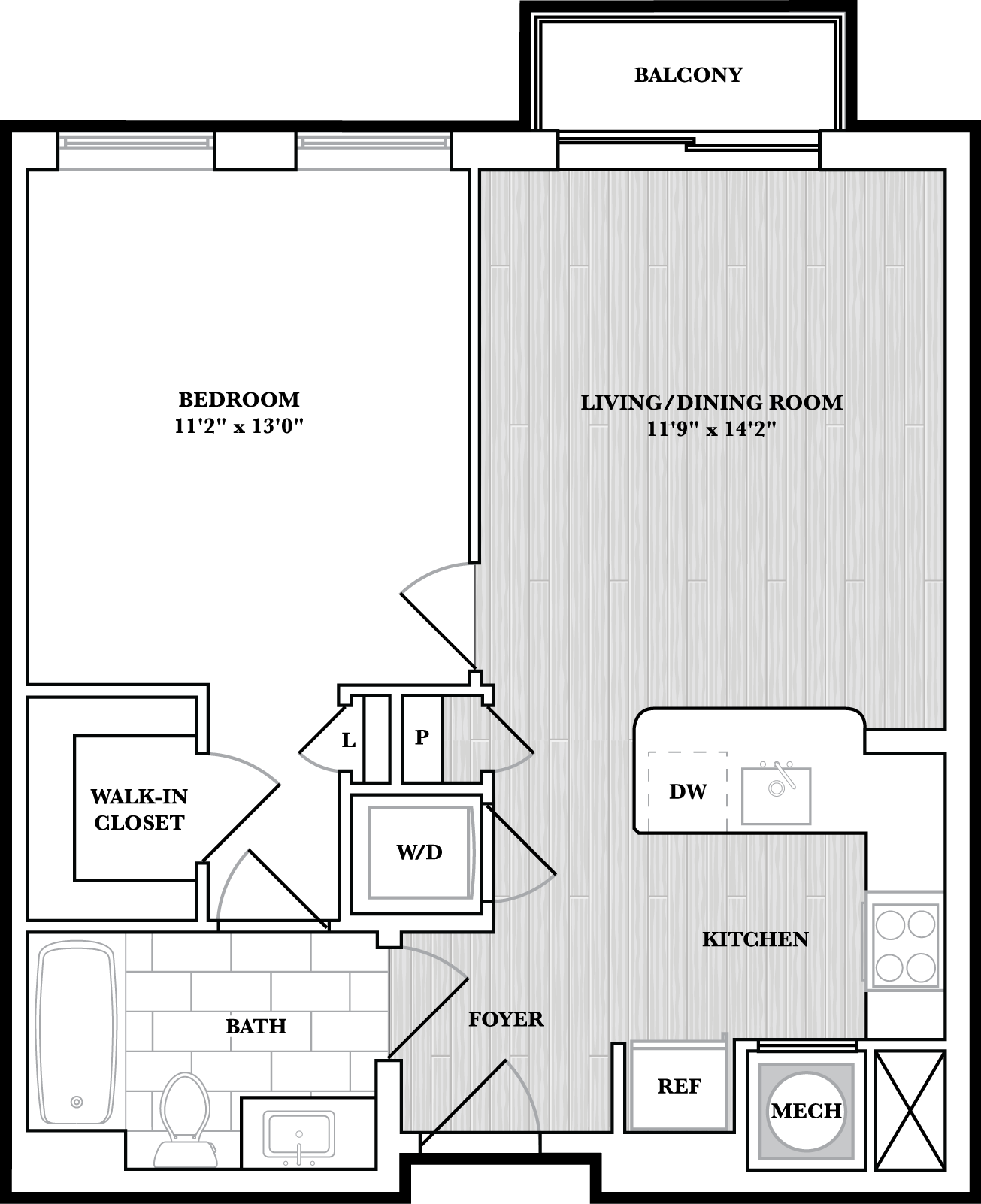 Floor Plan Image of Apartment Apt N426