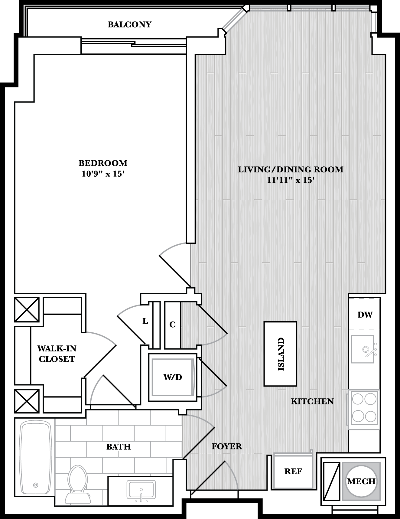 Floor Plan Image of Apartment Apt N424