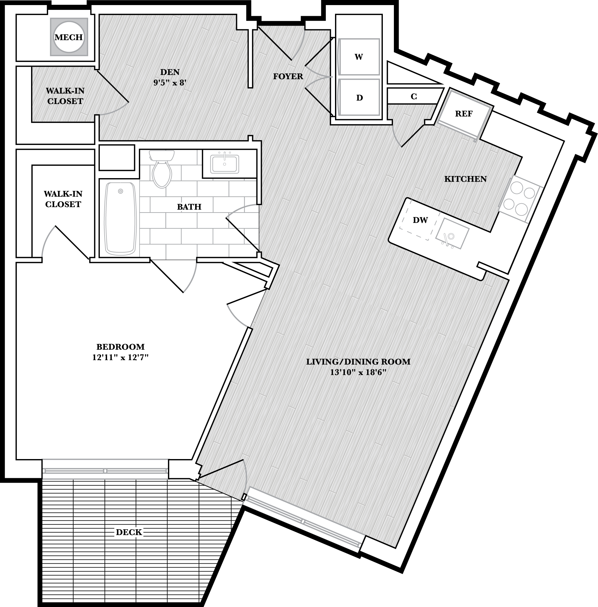 Floor Plan Image of Apartment Apt S210