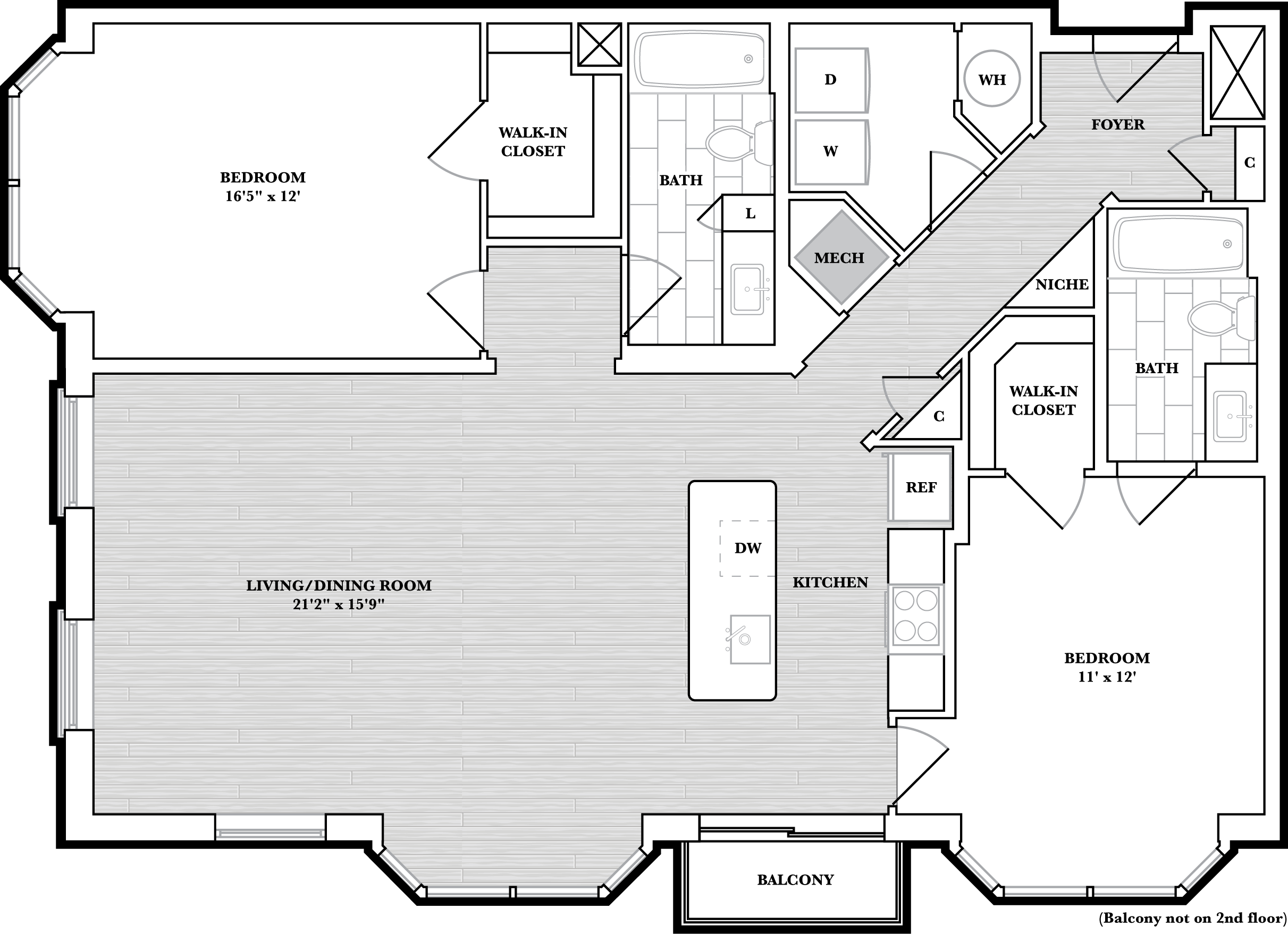 Floor Plan Image of Apartment Apt N202