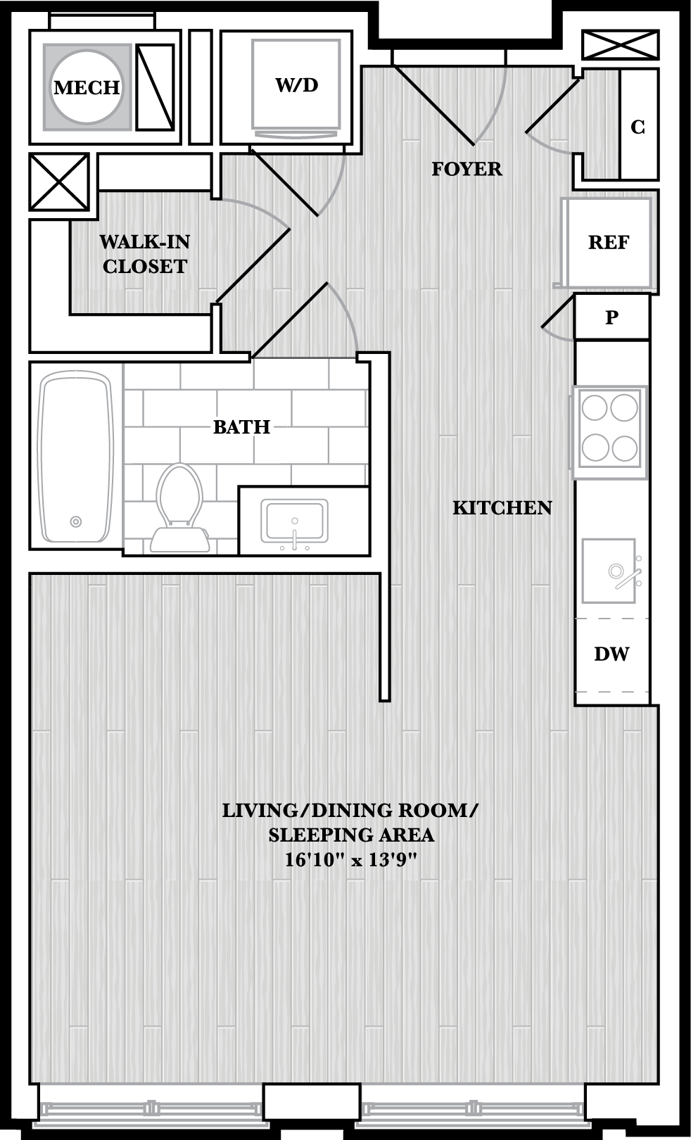 Floor Plan Image of Apartment Apt N227
