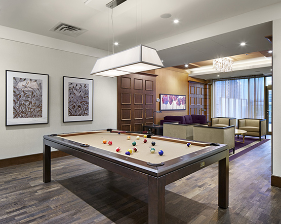 Social Room with Pool Table