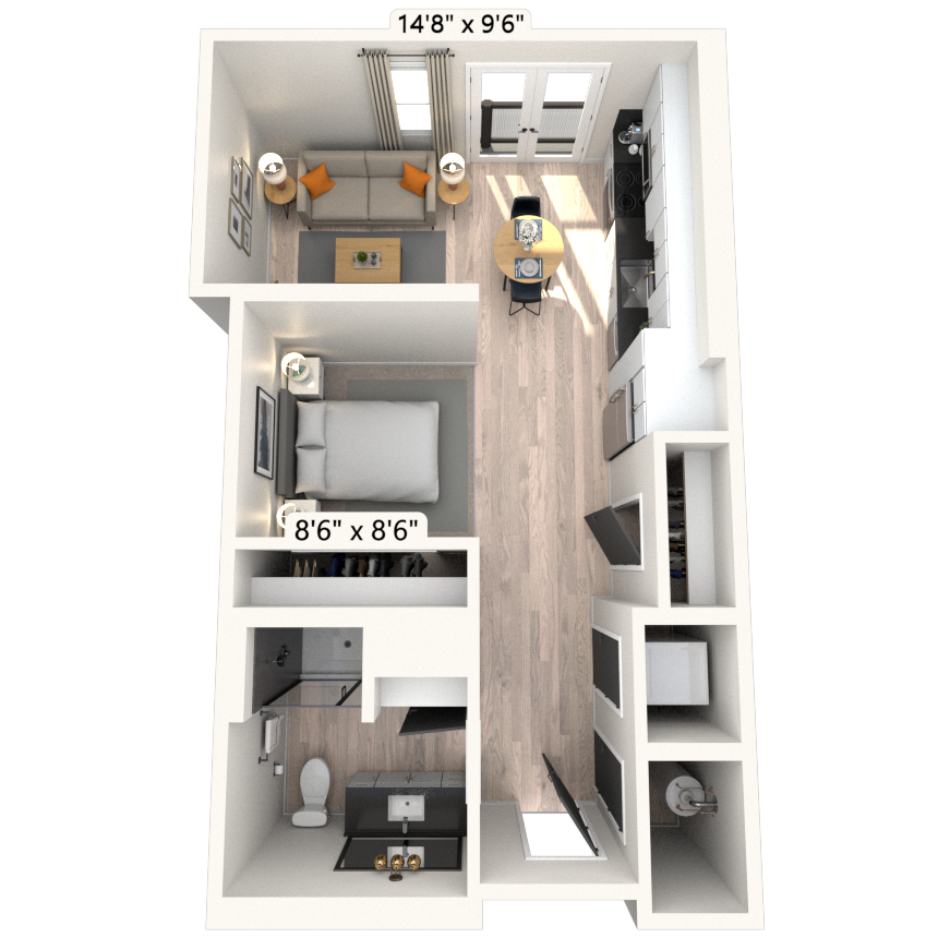S6 0x1 571 SF-FP floor plan
