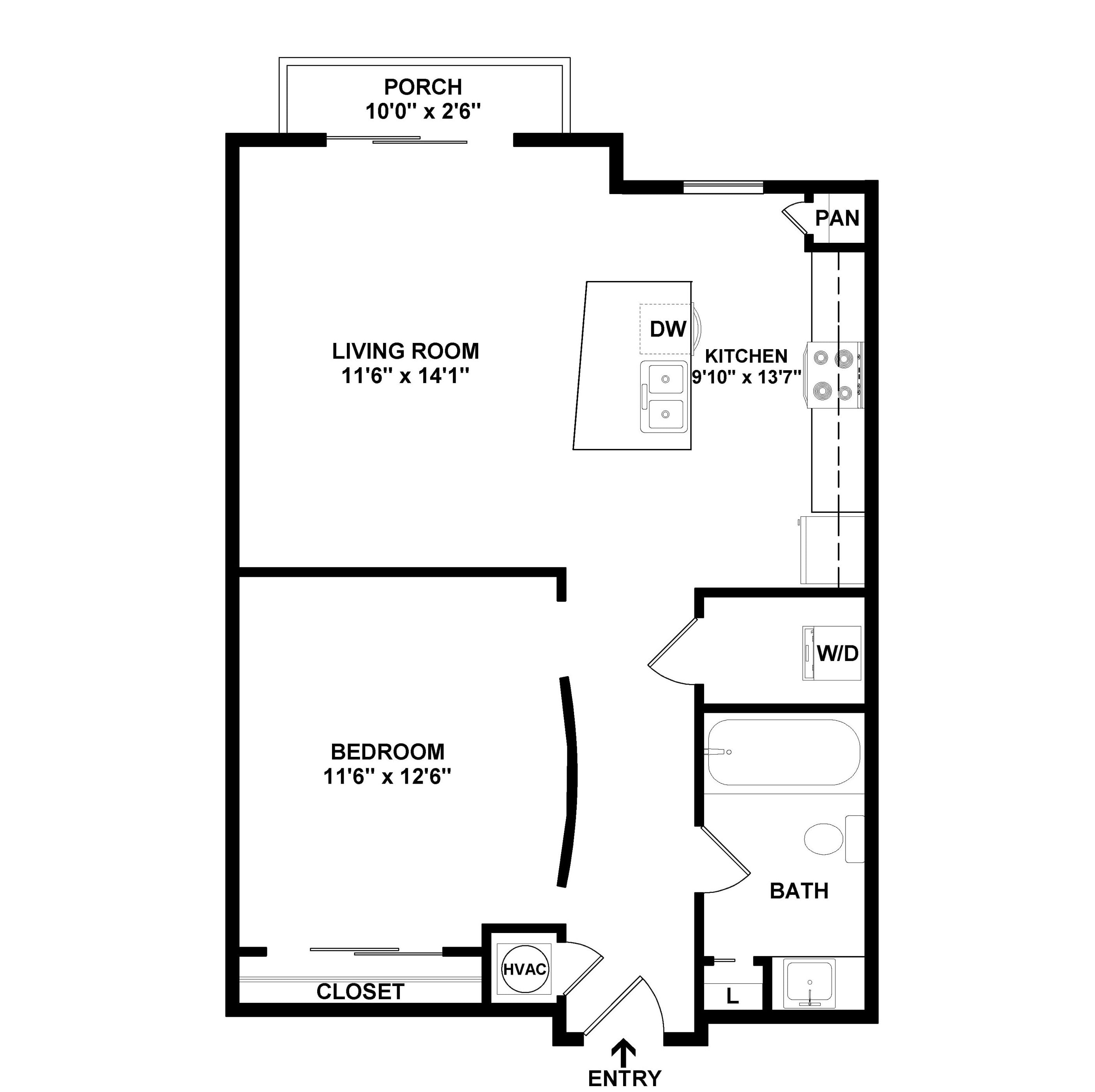 Floor Plan Image of Apartment Apt 159