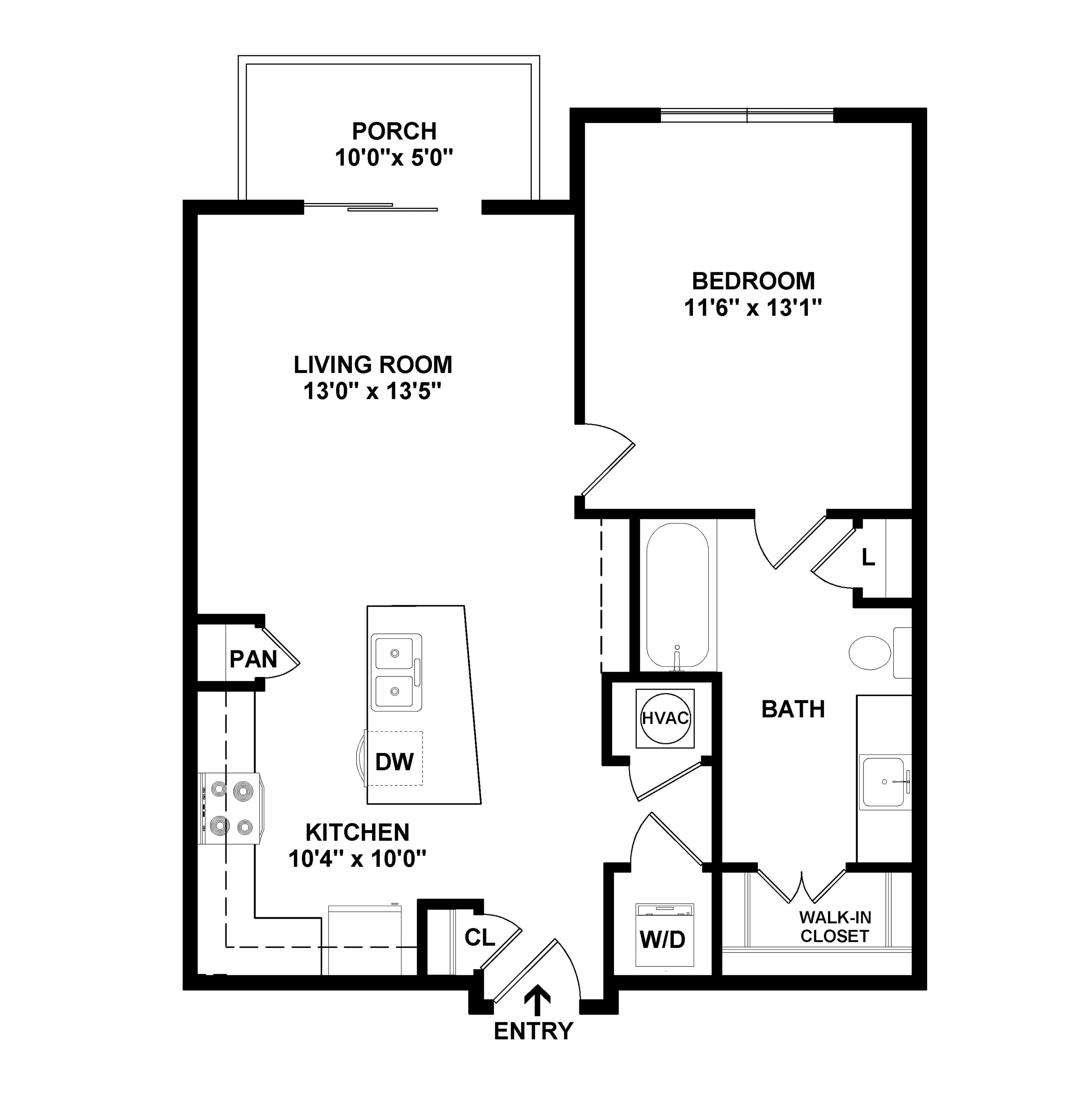 Floor Plan Image of Apartment Apt 210