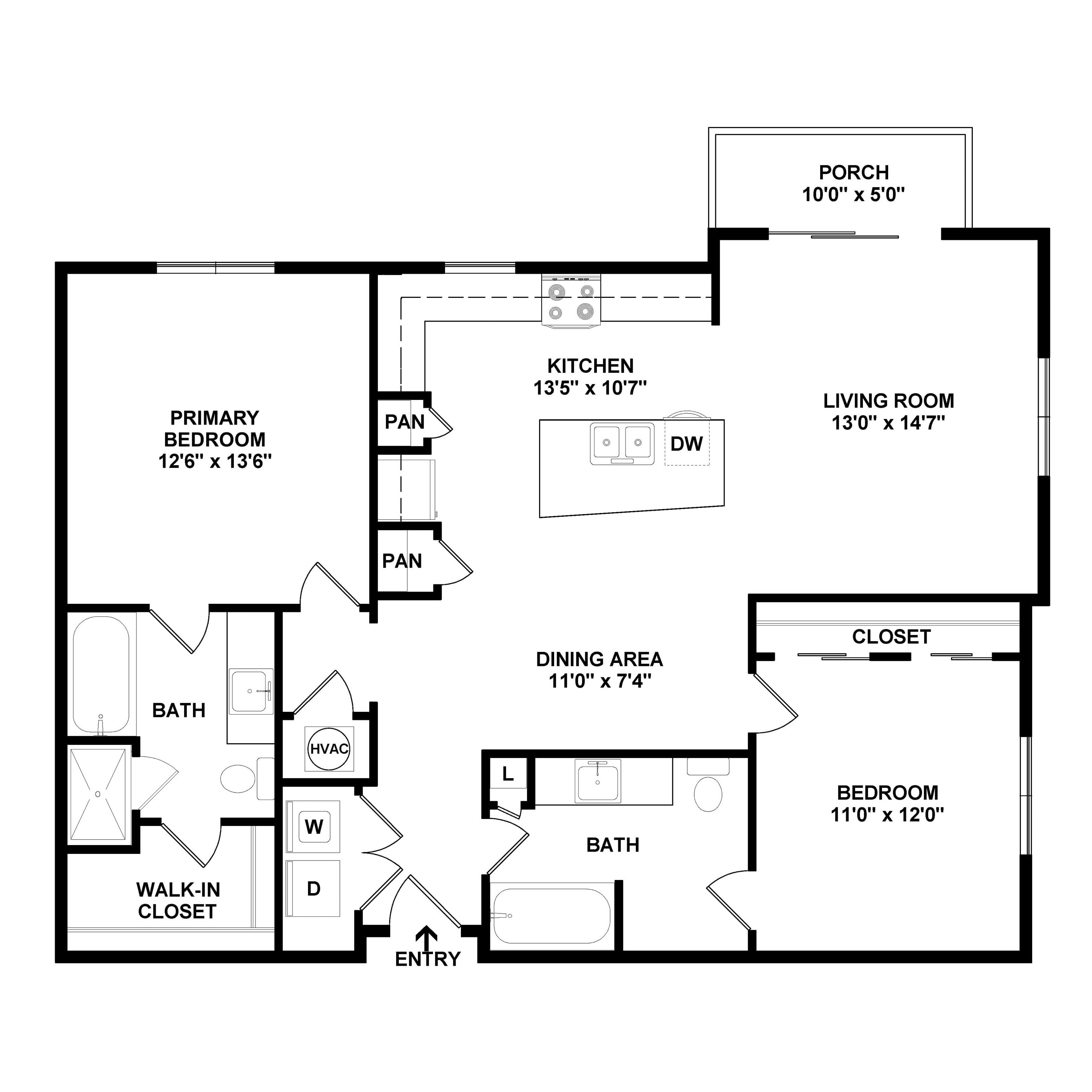 Floor Plan Image of Apartment Apt 127