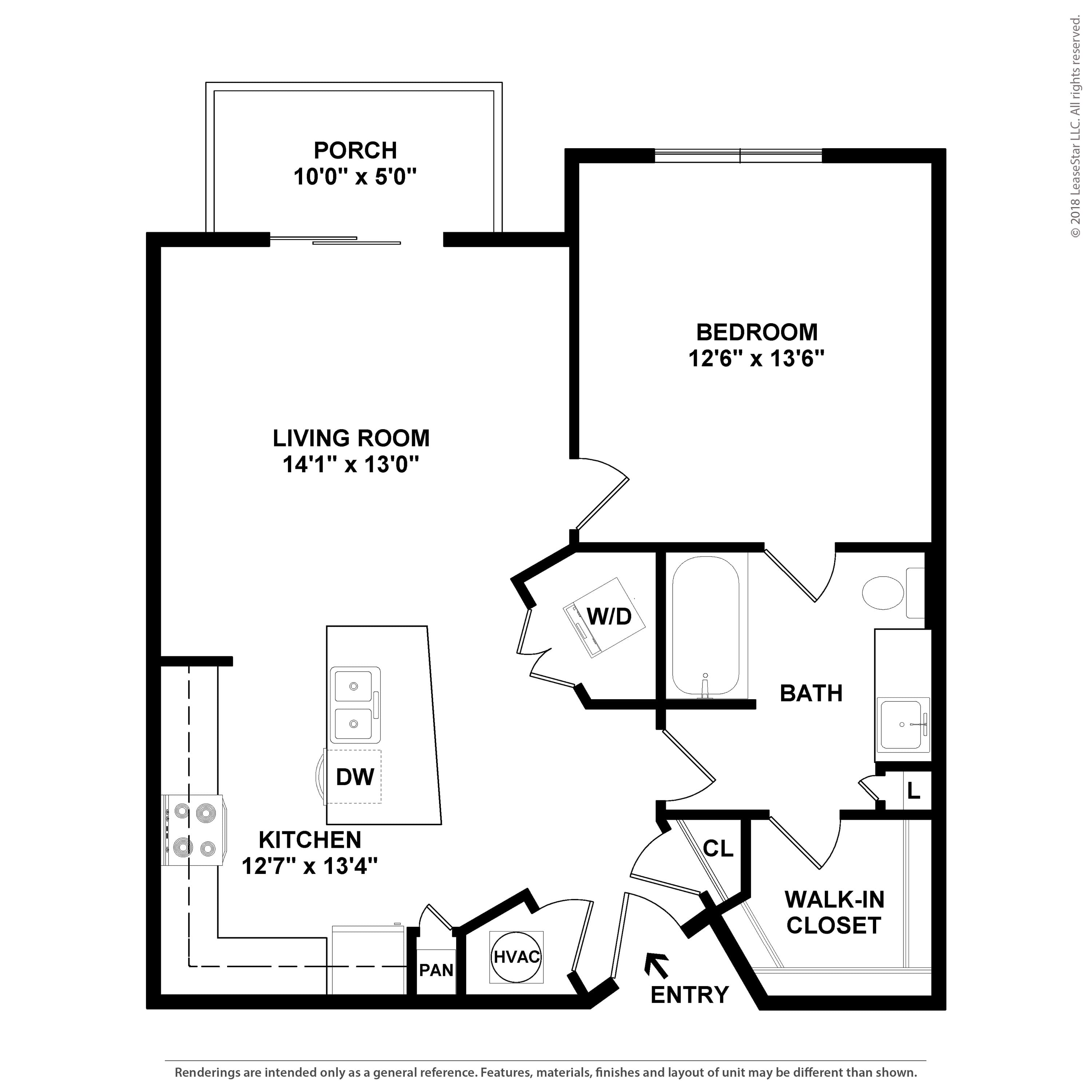 Floor Plan Image of Apartment Apt 256