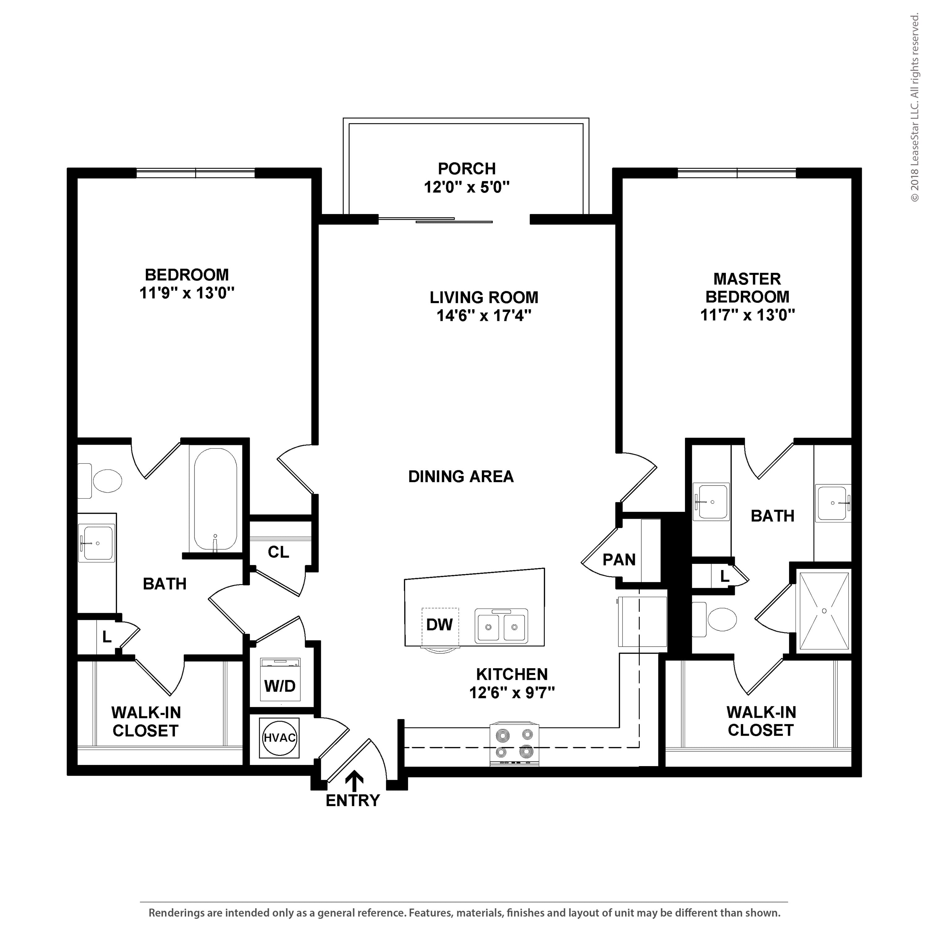 Floor Plan Image of Apartment Apt 213