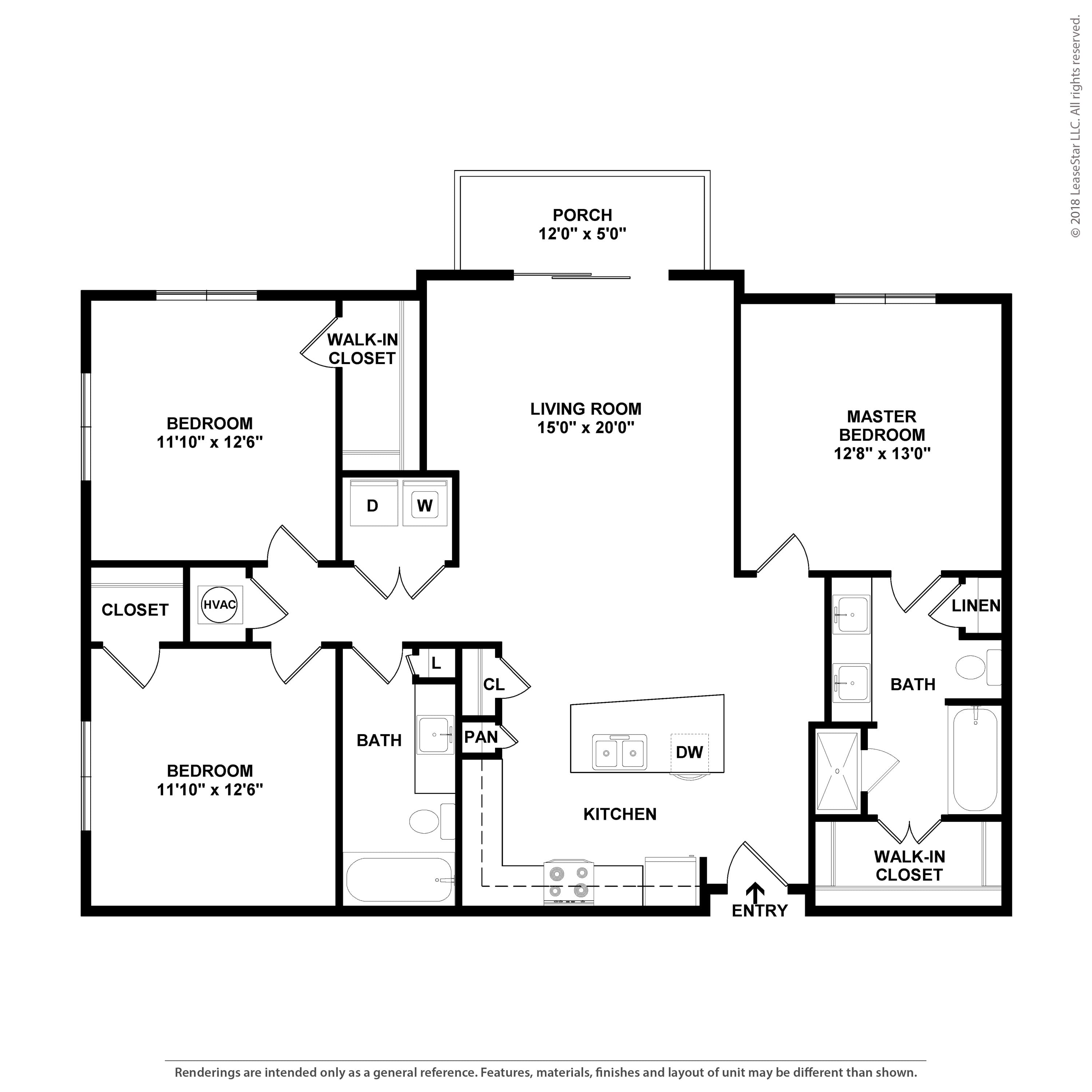 Floor Plan Image of Apartment Apt 117