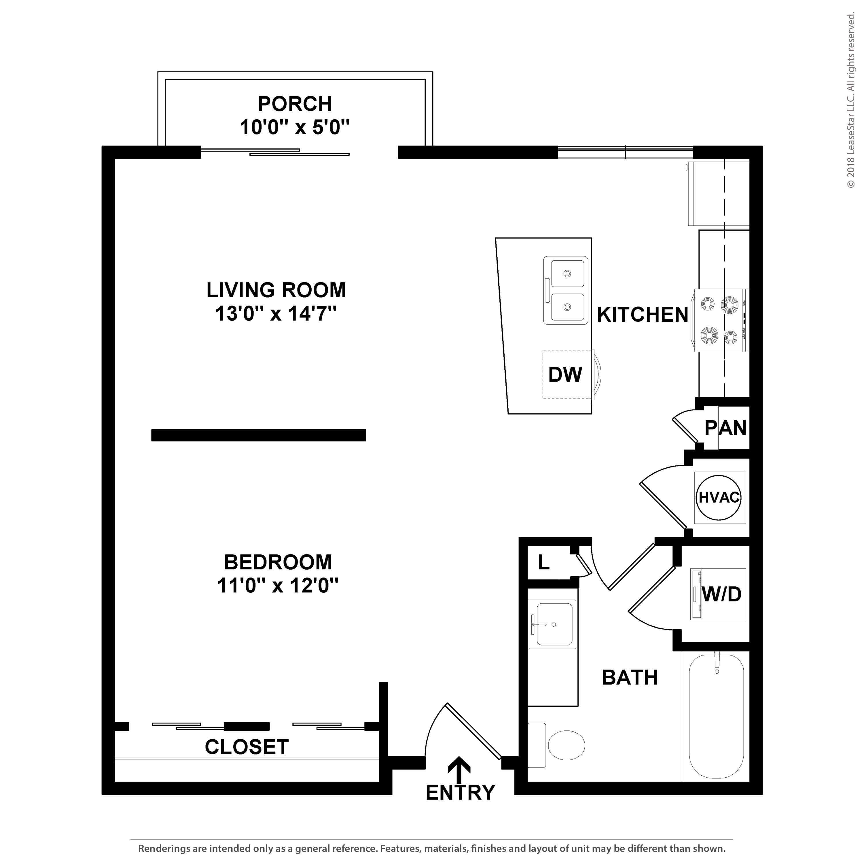 Floor Plan Image of Apartment Apt 243