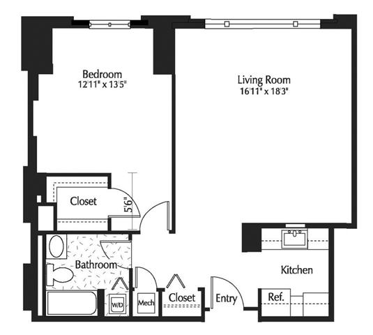 Apartment 1101 floorplan