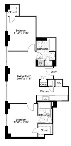 Apartment 1013 floorplan