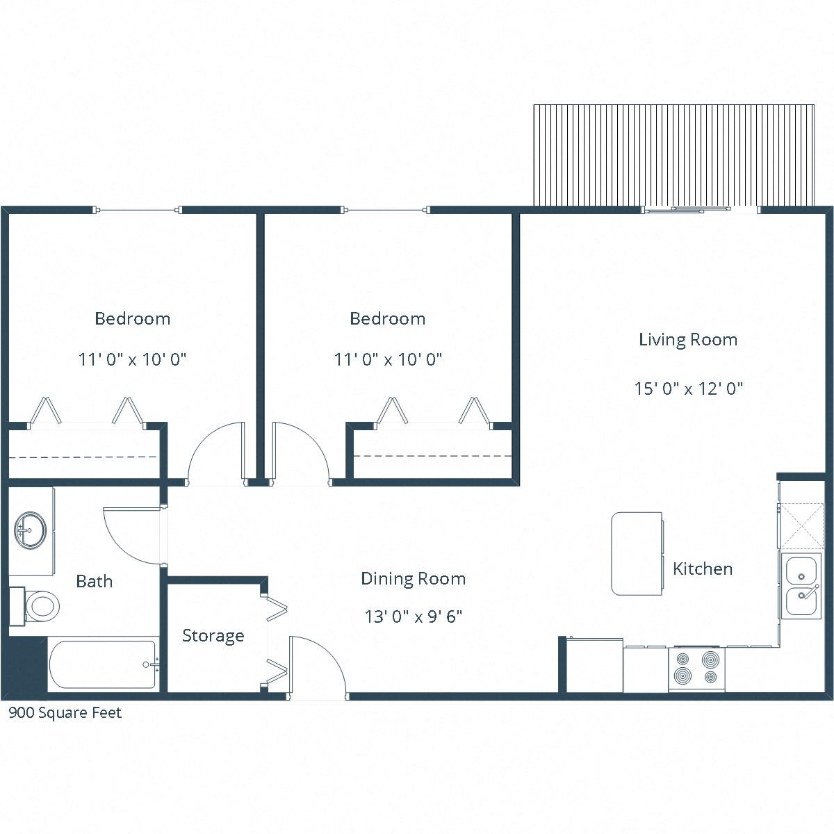 Ashbury Apartments | Two Bedroom Floor Plan A Ashbury Apartments | Two Bedroom Floor Plan A