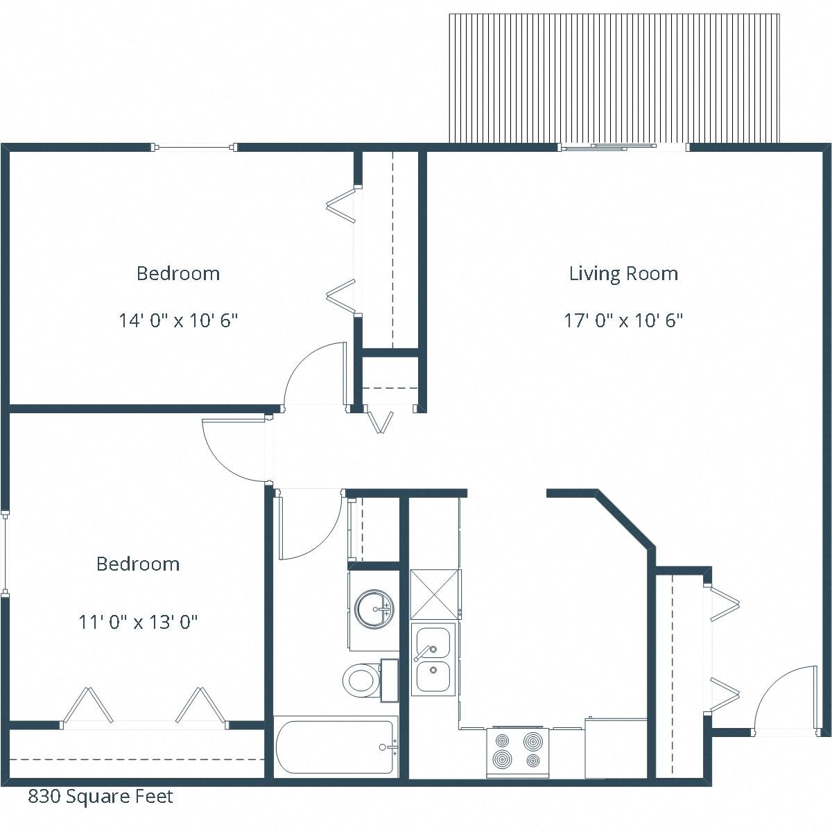 Ashbury Apartments | Two Bedroom Floor Plan C Ashbury Apartments | Two Bedroom Floor Plan C