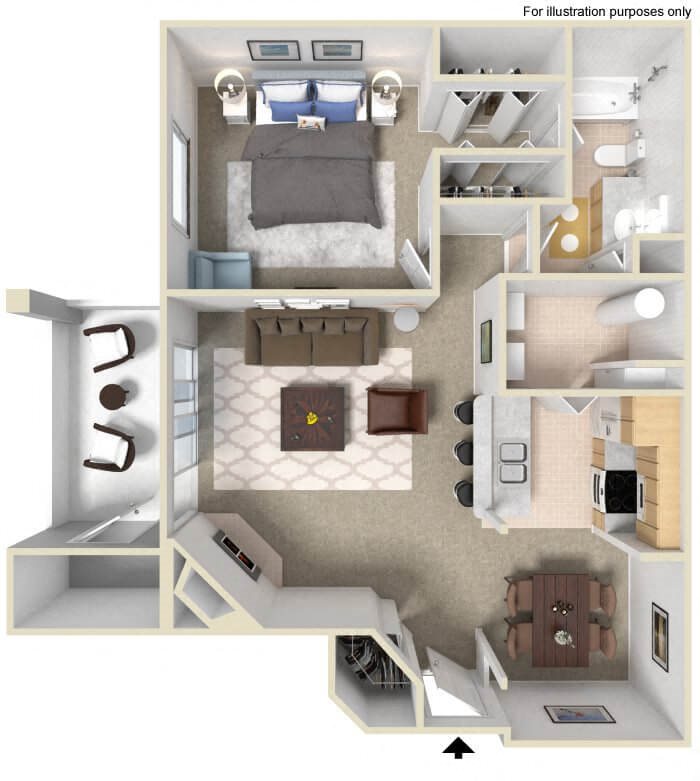 1 bedroom apartment floor plan