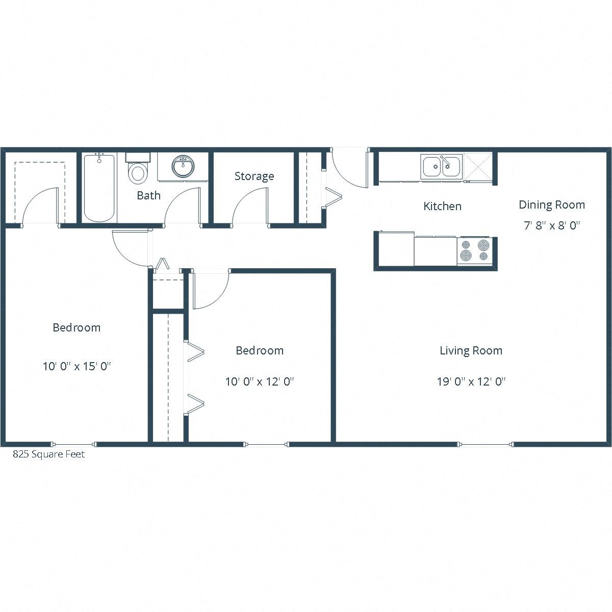 Newgate South Apartments | Two Bedroom Floor Plan Newgate South Apartments | Two Bedroom Floor Plan