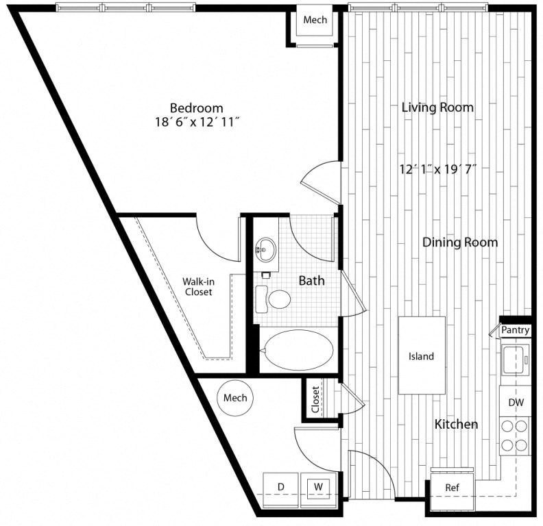 Apartment 00-408 floorplan