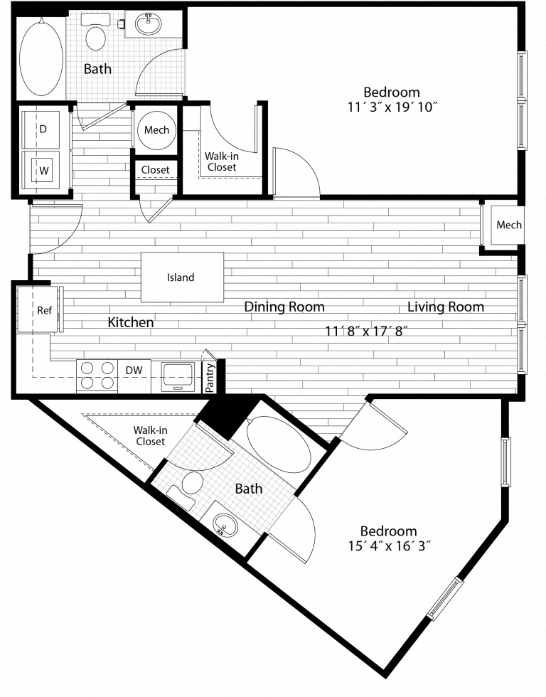 Apartment 50-421 floorplan