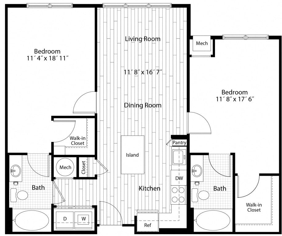 Apartment 50-406 floorplan