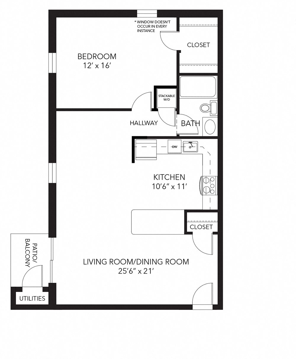 Banbury floor plan at Corner Park apartments Banbury floor plan at Corner Park apartments, West Chester, PA