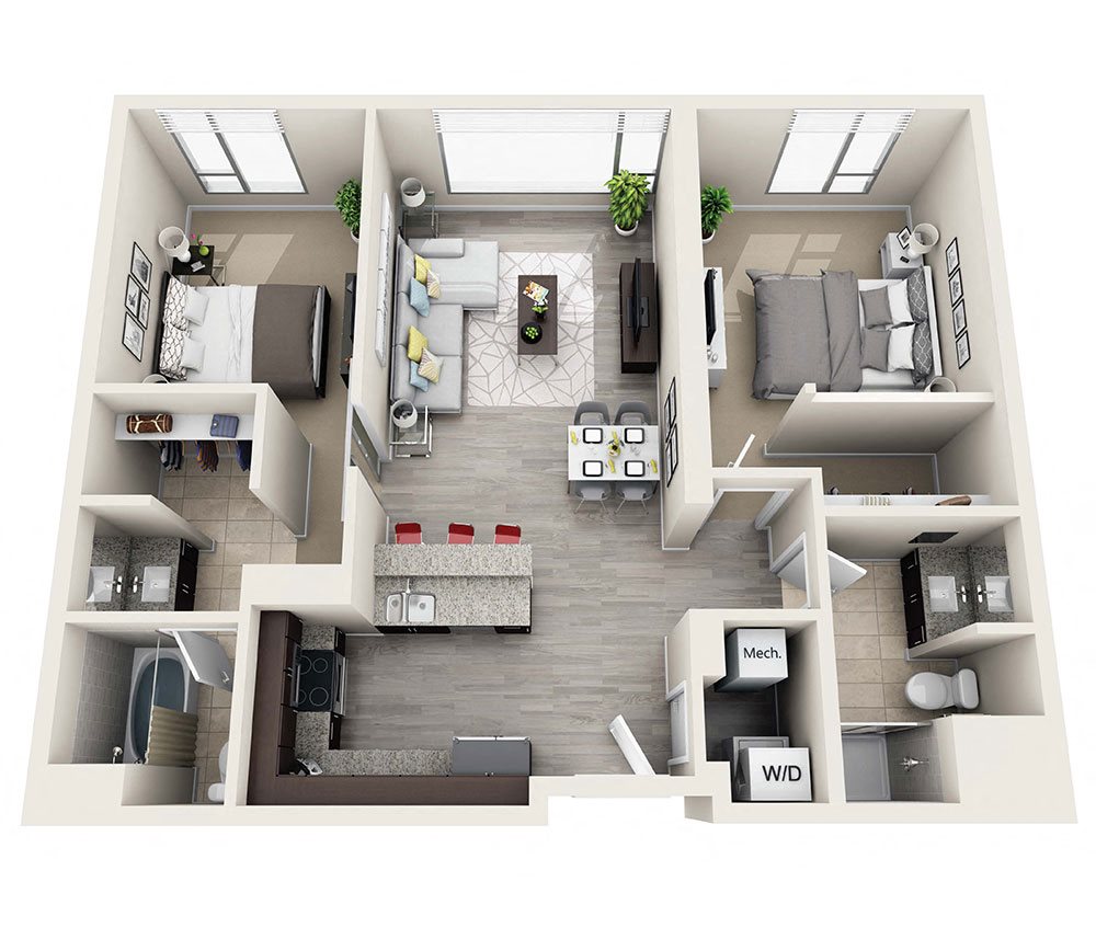 The Vedder The Vedder two bedroom floor plan at Innova Living