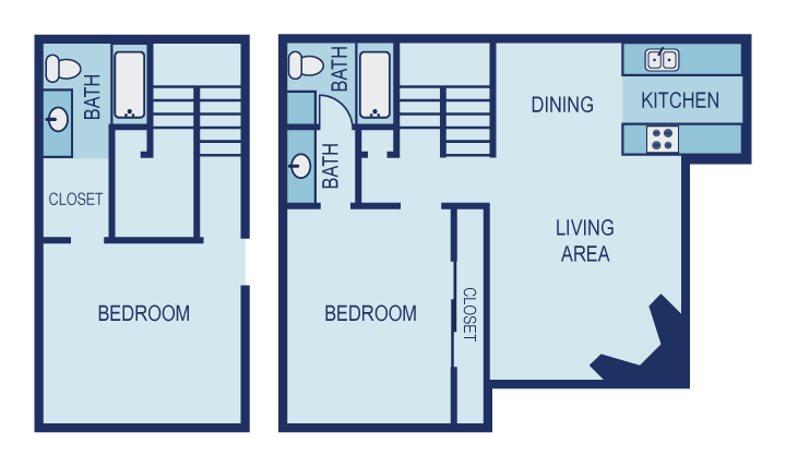 D1 Floor Plan D1 Floor Plan at The Entro, Dallas, 75230