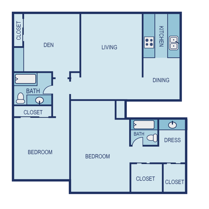 E1U Floor Plan E1U Floor Plan at The Entro, Dallas