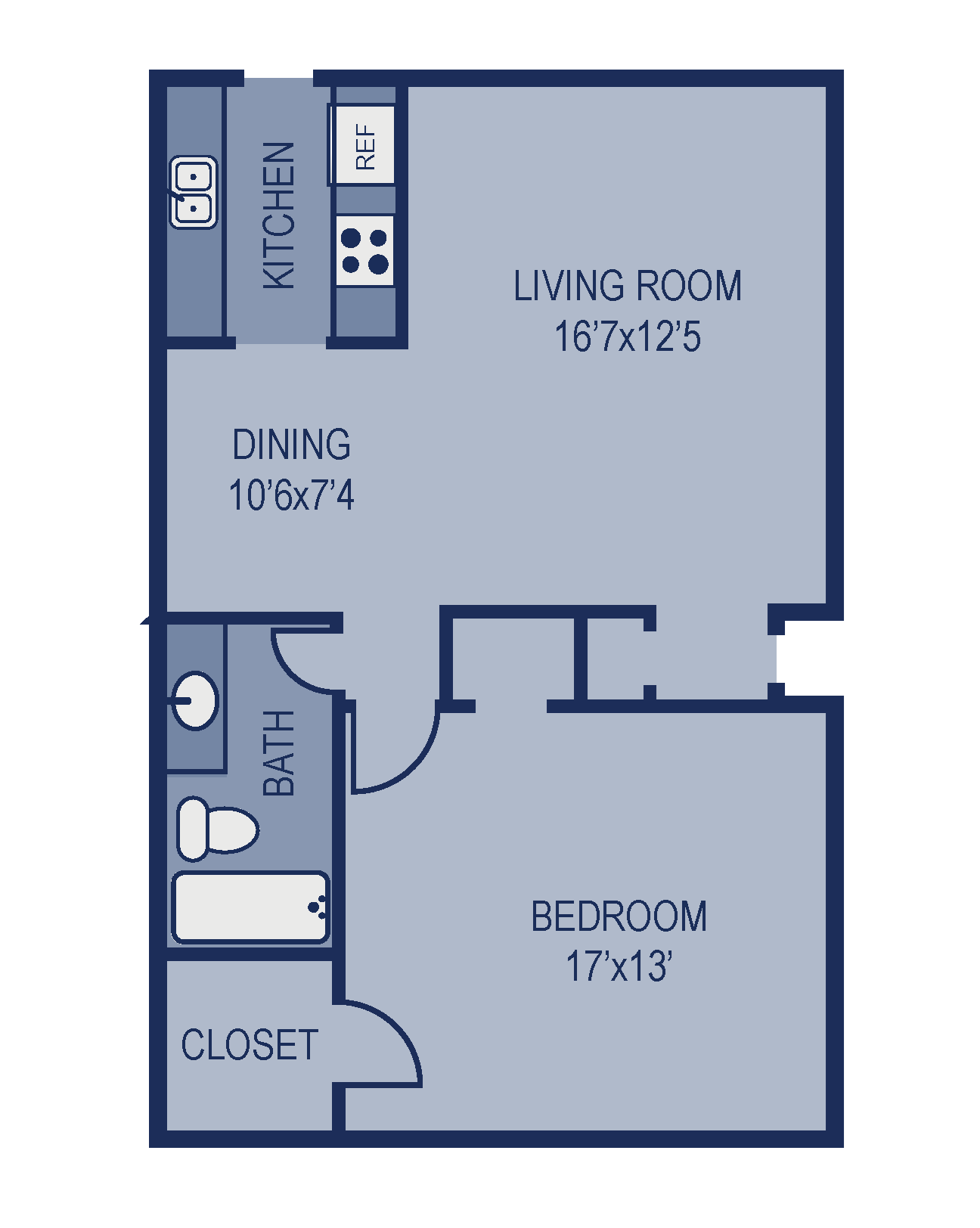 A1U Floor Plan A1U Floor Plan at The Entro, Dallas, TX, 75230