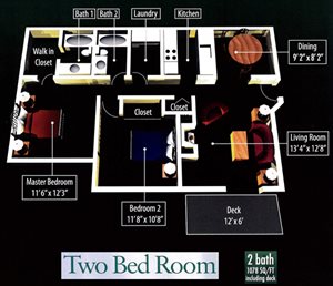 2 Bedroom 2 Bathroom