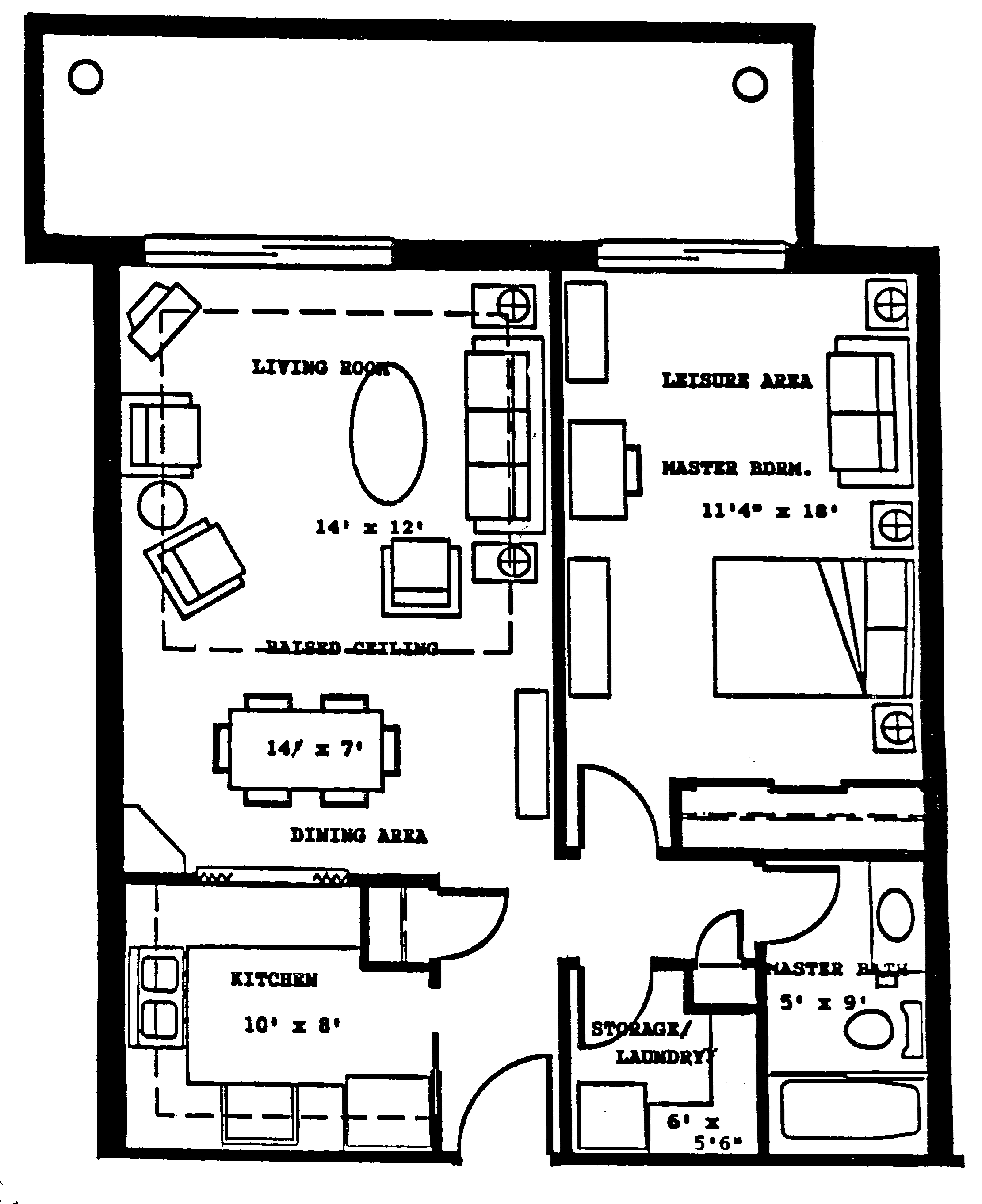 Floor Plans of River Plaza Apartments in Eau Claire, WI