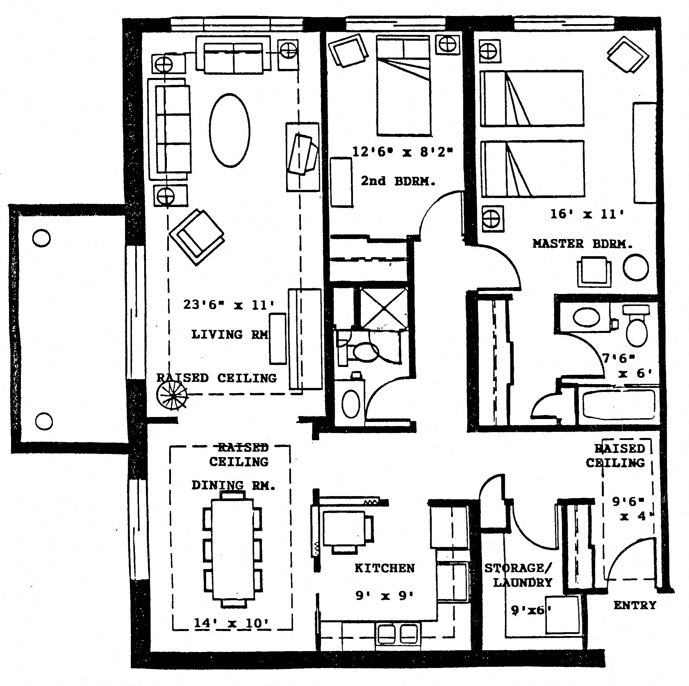 Floor Plans of River Plaza Apartments in Eau Claire, WI