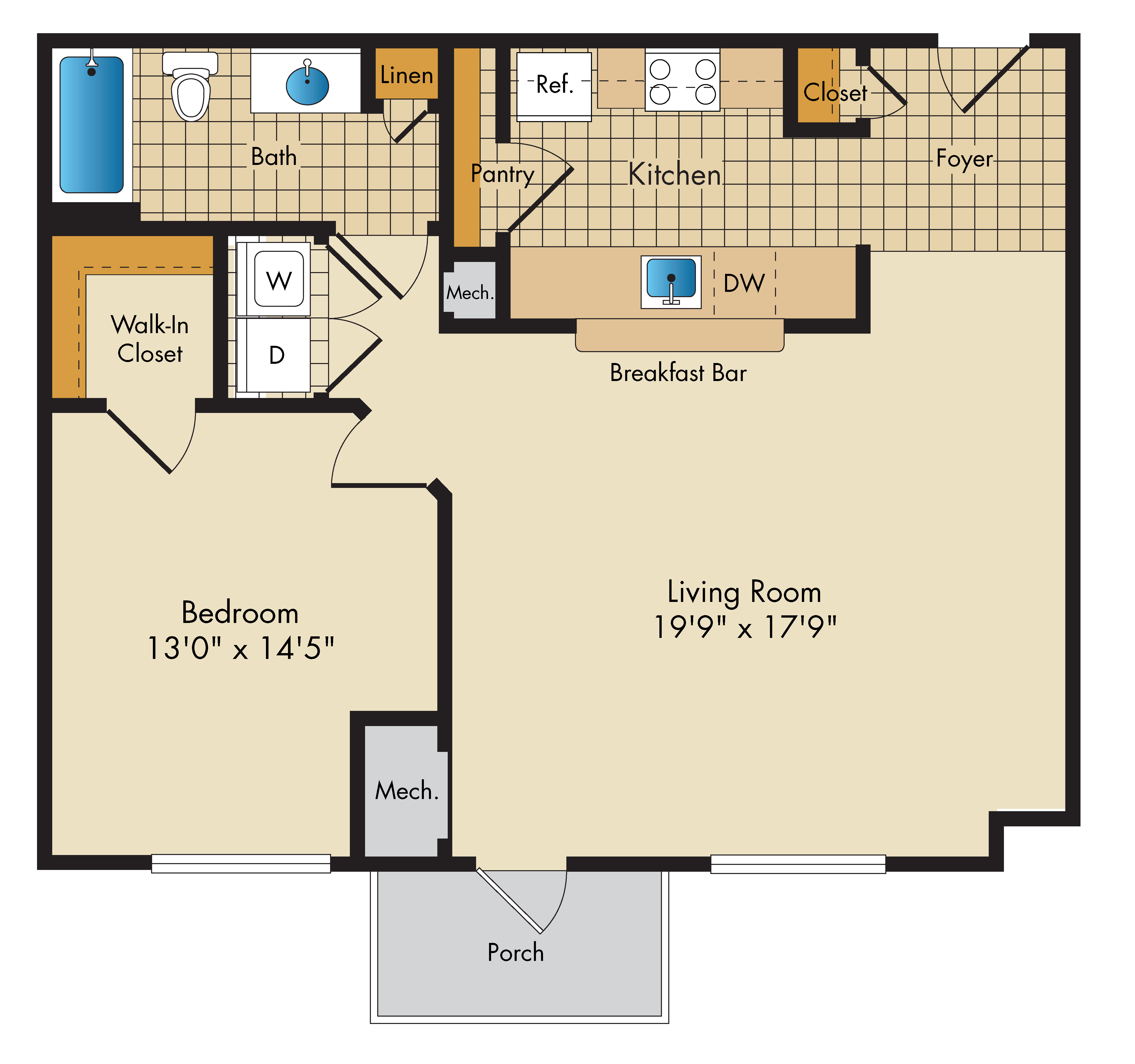 Apartment 219 floorplan