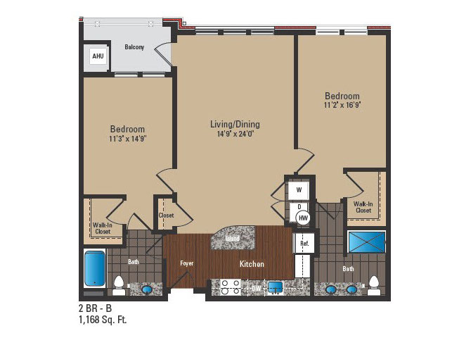 Floor Plan Image of Apartment Apt 153