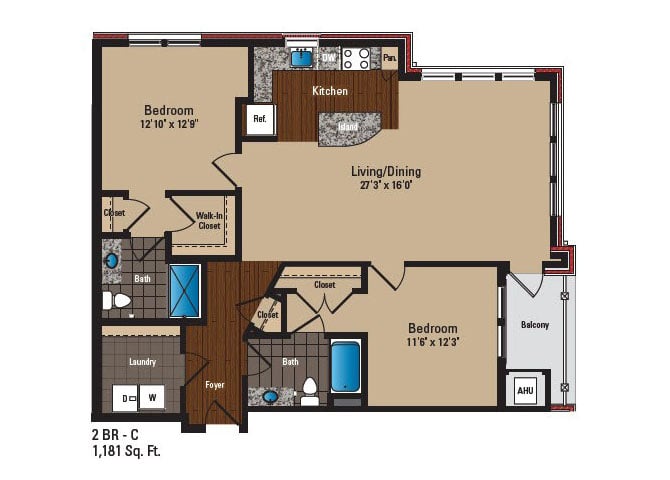 Floor Plan Image of Apartment Apt 258