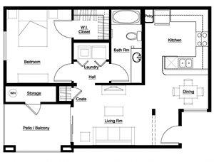 1 Bedroom, 1 Bath