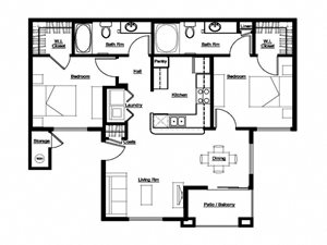 2 Bedroom, 2 Bath