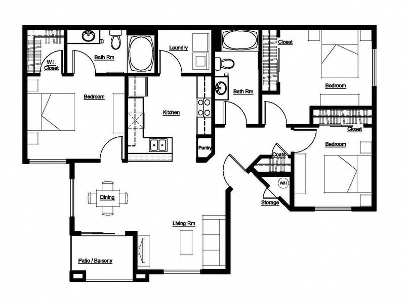 Floor Plans of Apache Pines Apartments in Las Vegas, NV