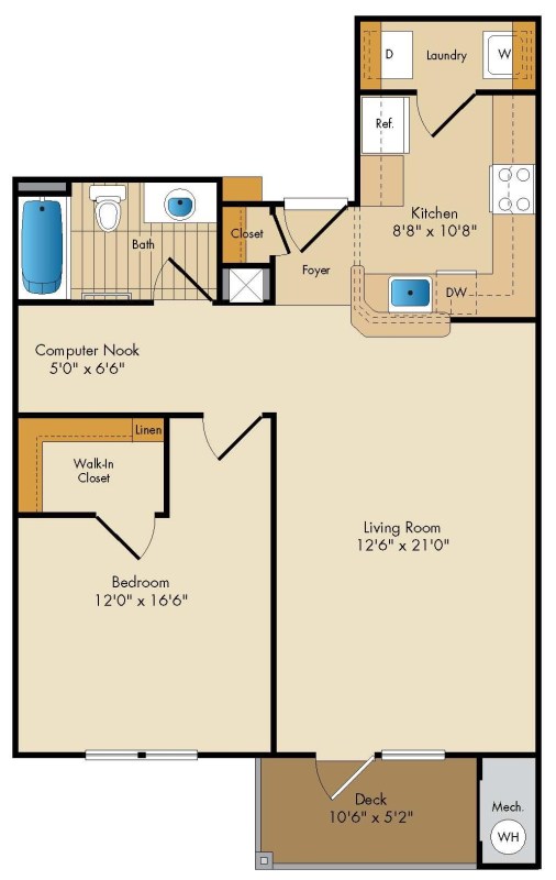 Apartment M408 floorplan