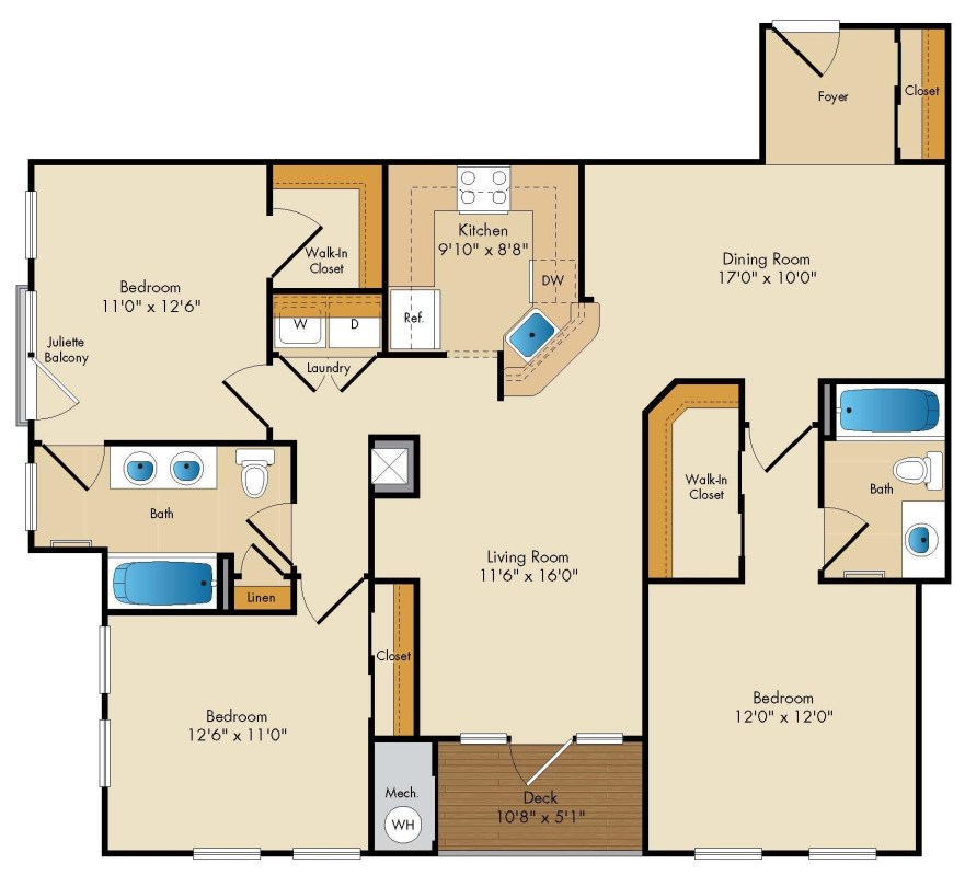 Apartment M307 floorplan