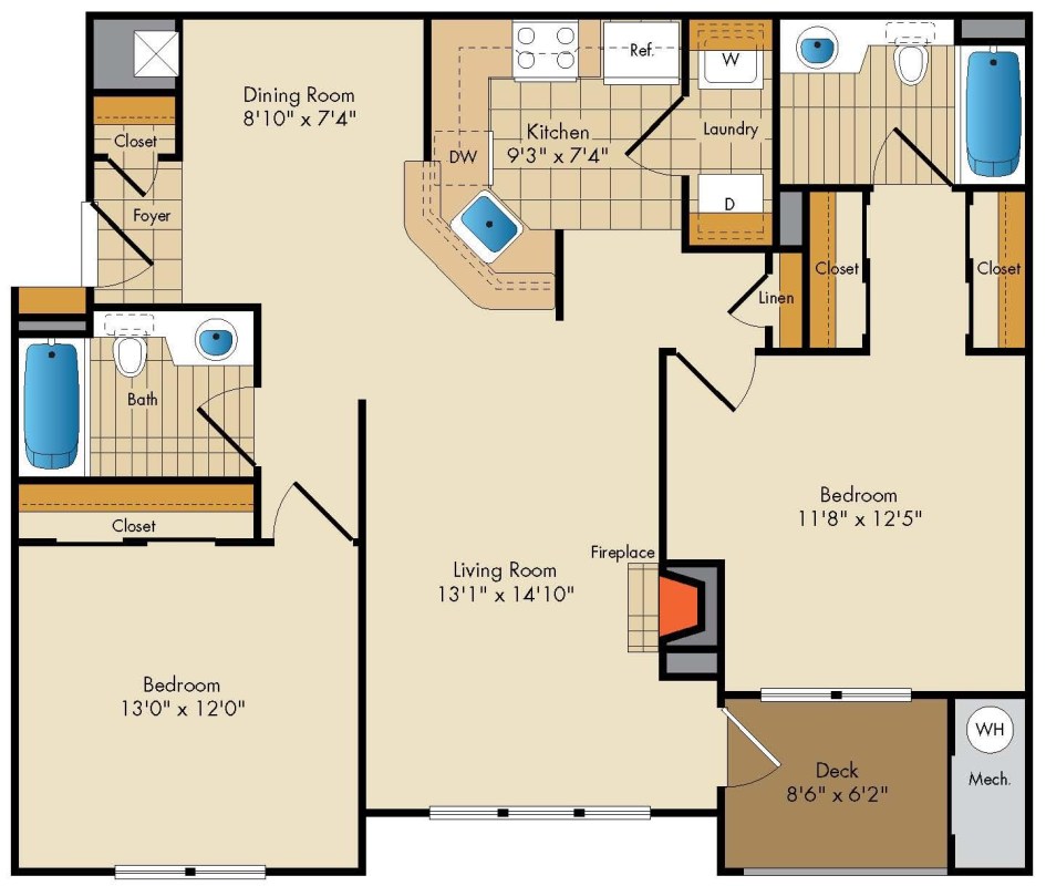 Apartment 206 floorplan